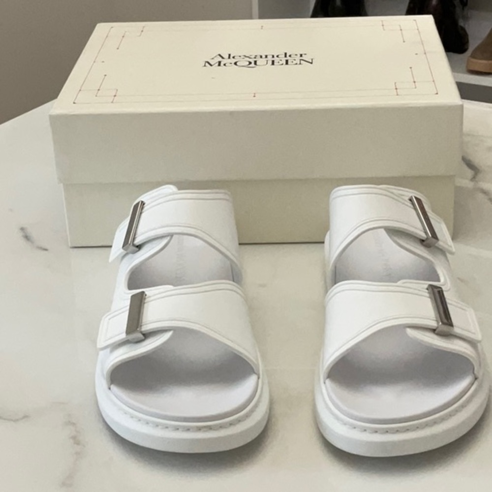 Brand New in Box White Alexander McQueen Hybrid Sandals